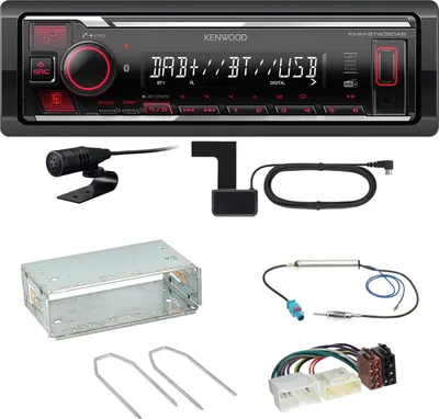 Produktbild von Kenwood KMM-BT408DAB Bluetooth Digitalradio Einbauset für Mercedes Citan W415