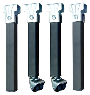 Lattenrost-Set 4-teilig mit Rollen, Metall, 39x5x3 cm