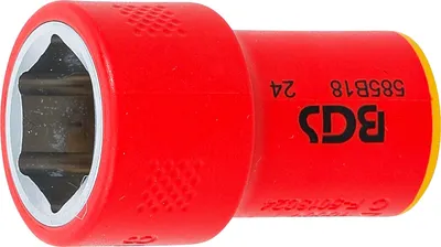 Produktbild von VDE-Steckschlssel-Einsatz Sechskant | Antrieb Innenvierkant 10 mm (3/8") | SW 18 mm