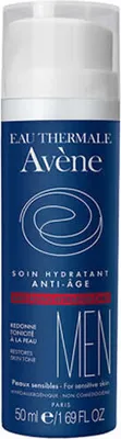 A product shot of a bottle of Avène Men Soin Hydratant Anti-Age.