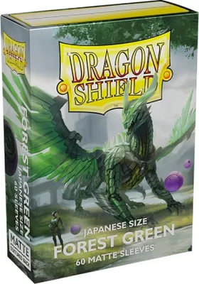 Produktbild von Dragon Shield Japanese Size Matte Sleeves - Forest Green (60 Sleeves)