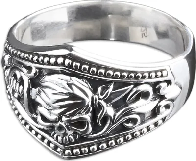 Produktbild von viva adorno Gr. 63 (20,0 mm Ø) Silberring Totenkopf Pirat Herrenring Daumenring 925 Sterlingsilber SR29