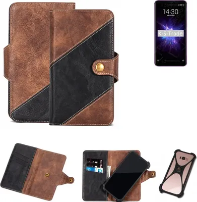 Produktbild von K-S-Trade Handy Hülle Schutz Hülle Schutzhülle Bookstyle Case kompatibel mit Meizu Note 8 Handy Cover Hülle Schutztasche 1x