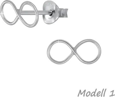 Produktbild von Infinity Ohrstecker: 925 Silber Ohrringe Unendlichkeit Modell 1