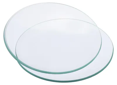 Uhrgläser aus Glas, 70 mm, 10 Stück, transparent