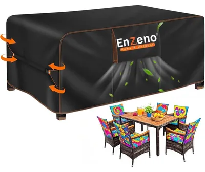 Obrázok produktu pre Poťah na záhradný nábytok, 160x100x74 cm, vodeodolný, vhodný na zimu, materiál Oxford 420D, čierna farba