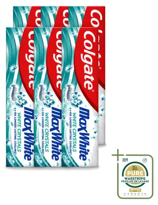 Obrázek produktu pro 6 kusů zubní pasty Colgate Max White Whitening Crystals, 100 ml, balení