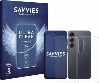 Produktbild von 6x Für Samsung Galaxy S25 Enterprise Edition (Display+Rückseite) Schutzfolie Savvies Displayschutz Display Schutz Folie Klar Transparent