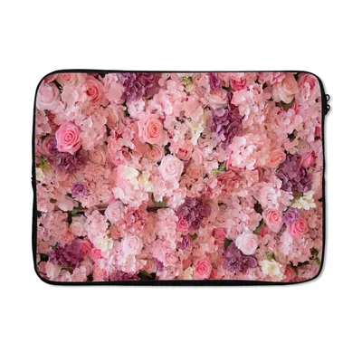 Produktbild von MuchoWow® Laptop Hülle 14 ZollBlumen - Rosa - Rosen Laptoptasche - Laptoptasche - Stoßsicher - Schutzhaube