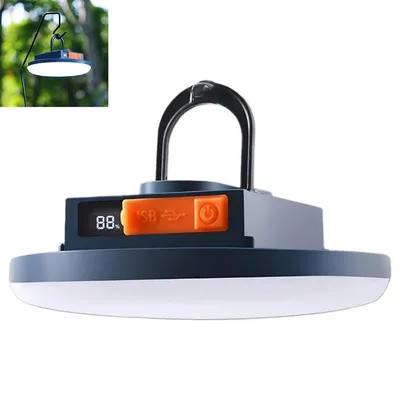 Produktbild von Campinglampe LED Camping Laterne mit 10400mAh Powerbank Aufladbar Zeltlampe,Suchscheinwerfer Campingleuchte mit Haken Notfallleuchte für Camping