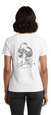 Produktbild von Spreadshirt Bibi Blocksberg Mit Bibi Und Großem Baum Frauen Premium T-Shirt, 5XL, Weiß