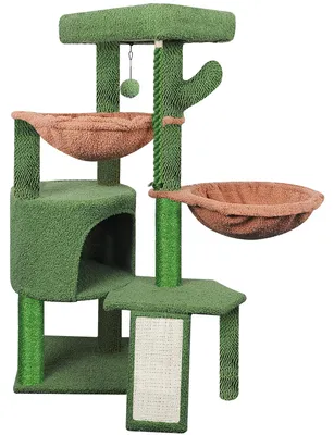 Productafbeelding van Kattenboom van 95 cm met meerdere verdiepingen en hangmatten