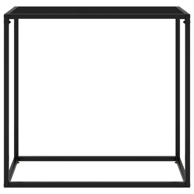 Immagine prodotto di Tavolo consolle nero 80x35x75 cm in vetro temperato