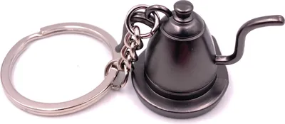 Image de Onwomania Porte-clés Théière Théière Antique Noir Porte-clés
