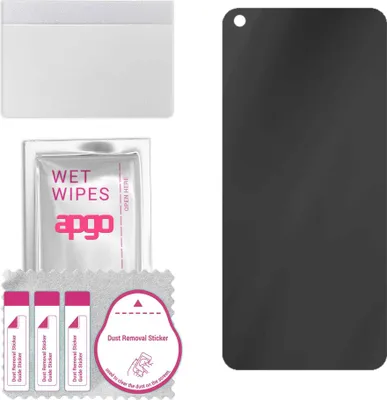 Produktbild von apgo Hybrid Privacy Schutzglas, Matt, kompatibel mit Realme 7 RMX2155, Anti-Spy, toller Ersatz für Hartglas, kratzfester Displayschutzglas, Displayschutz, Full Glue