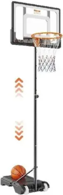 Produktbild von Famanu Basketballständer Höhenverstellbar - 152,4-213,4 cm - Mit Rädern - Für Innen und Außen