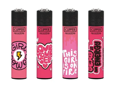 Produktbild von Clipper Feuerzeuge 4er Set Girl Power