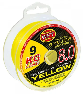 Productafbeelding van Angelschnur KG 8.0 8-Carrier Super Braid (gelb, 600 m)