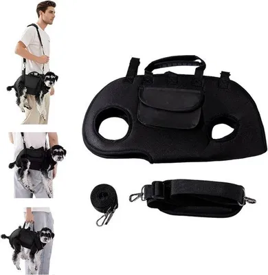 Produktbild von Famanu Hundetransporttasche 4-in-1 - Atmungsaktiv, verstellbar, mit Schulterriemen
