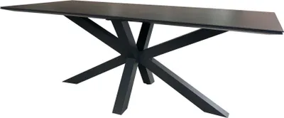Produktbild von Gartentisch Malaga 200x90 cm – Aluminium Gestell & Keramikplatte Dark Grey