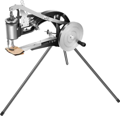 Produktbild von Leder Schuster Nähmaschine - Manuelle Haushaltsnähmaschine - Lockstich - Für Schuh-, Stiefel- und Gürtelreparatur - Stabiler Dreiecksstandfuß - Schwarz
