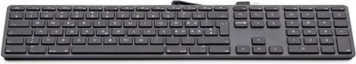 Obrázek produktu pro LMP-USB numerická klávesnice KB-1243, 110 kláves, 2x USB, hliník, české rozložení, macOS, vesmírně šedá