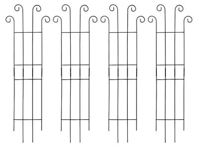 Produktbild von Rankgitter für den Garten, Pflanzenstütze für Kletterpflanzen, Metall, rostfrei, hohe Standstütze für Gartenarbeit, Gemüse, Erbsen, Gurken, Trauben, Hinterhof