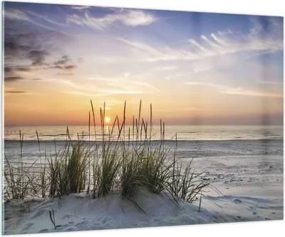 Produktbild von Bilder auf glas - Einteilig - Westen Sonne Strand - 100x70cm - Glasbilder - Wandbilder - Bilder - zum Aufhängen bereit - Wanddekoration aus Glas - Glas Bilder - Wandbild auf Glas - GAA100x70-4201