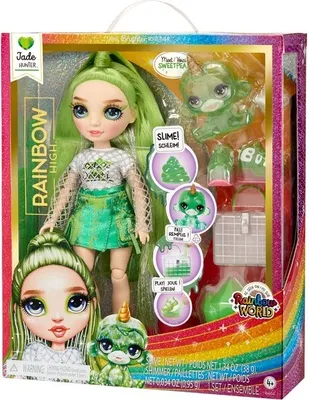 Immagine prodotto di MGA - Bambola alta moda arcobaleno Jade Hunter con slime e animale domestico Nuovo 2024