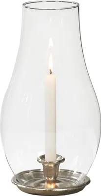 Produktbild von Kaheku Kerzenhalter Candelero silber, Ø 16 cm Metall Klarglas 99990403