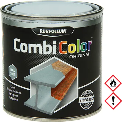 Produktbild von Rust Oleum CombiColor Original Hochglanz RAL 7001 stahlgrau 250ml
