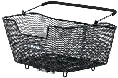 Produktbild von Basil Base M MIK, Hinten, Fahrradkorb, Stahl, Schwarz, 14 l, 430 mm