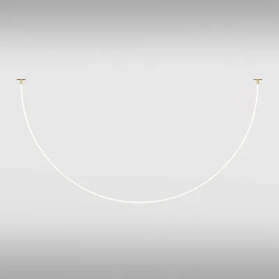 Zdjęcie produktu dla Lampa wisząca LED, złote aluminium, biały silikon, dł. 400 cm
