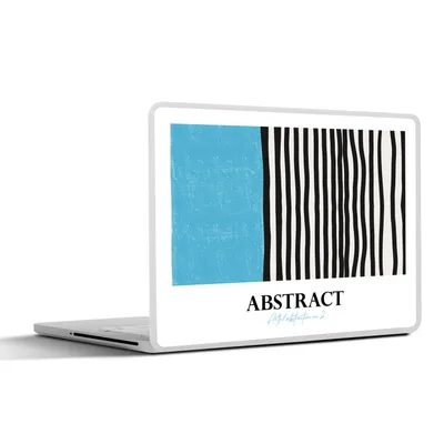 Produktbild von MuchoWow® Laptop Aufkleber Sticker Cover Blau - Schwarz - Weiß - Design 30x22 cm - Laptop-Sticker