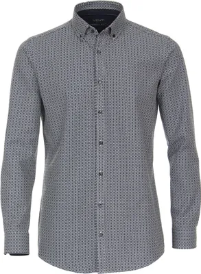 Produktbild von VENTI Herren Businesshemd Langarm Button-Down Blau gemustert 40