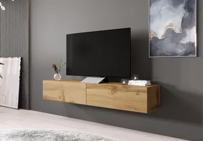 Produktbild von TV - Lowboard Schrank Fernsehtisch VIGO VG1F 180 eiche wotan hängend 180cm breit