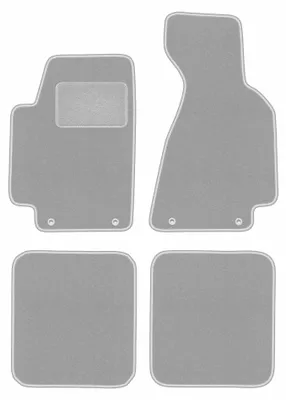 Obrázok produktu pre Velúrové autokoberce pre: Audi 80 B5 1994-2000 (kabriolet) – sada 4 ks, sivé, na mieru – Wielganizator OSLO