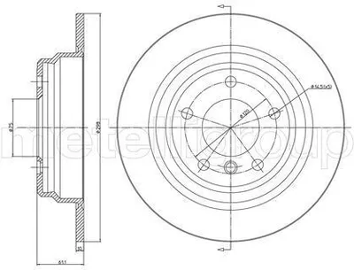 Produktbild von 2x METELLI Bremsscheibe 23-0397C für BMW 5 Limousine (E39) 61 1mm 298 0mm
