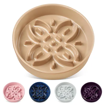 Productafbeelding van Elzusha - Keramische Slow Feeder Voerbak voor Honden en Katten - Labyrint Design
