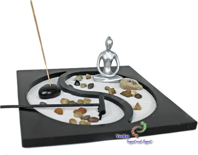 Produktbild von Zen - Garten mit Yoga Figur Yinyang Zeichen Fengshui Nr:YH 172