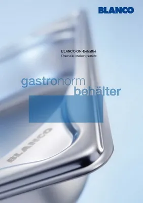 Produktbild von 1x Sonderkatalog Blanco "GN- Behälter" Aufwärmebehälter