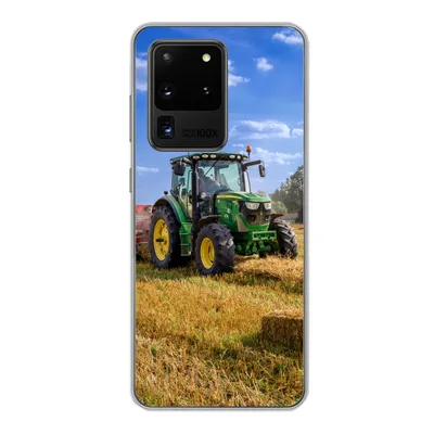 Produktbild von MuchoWow® Handyhülle Schutzhülle Hülle für Samsung Galaxy S20 Ultra Traktor - Bauernhof - Heu - Feld - Sonne - Landleben Silikon Softcase Handy Hülle - Karteninhaber