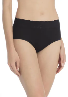 Produktbild von CALIDA Damen Midislip van Elasthankant Taillenslip, Schwarz, 48-50 EU