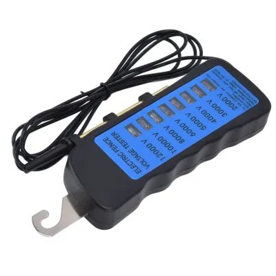 Productafbeelding van 12KV Neonspanningsdetector voor omheiningen, meetbereik 2000 tot 12000V, met 8 neonindicatielampjes. Waterdichte omheiningstester voor landbouwbedrijven