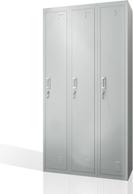 Vicco Schließfachschrank  , 90 x 180 cm 3 Fächer, Grau
