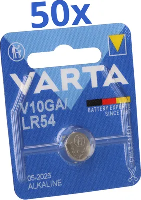 Produktbild von 50x Varta Knopfzelle Electronics V 10 GA Alkaline 1,5 V 1er Blister