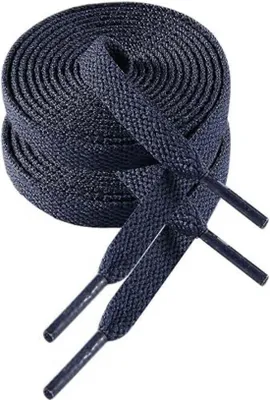Obrázek produktu pro Bílé polyesterové tkaničky do bot, délka 120 cm, šířka 8 mm