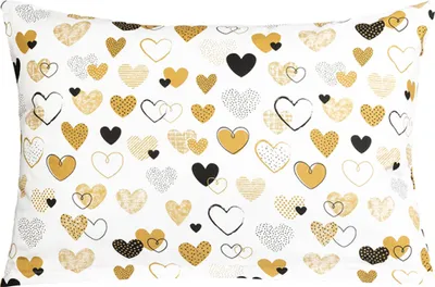 Produktbild von Laken aus Baumwollflanell - 40x60 cm - Senf,Schwarz