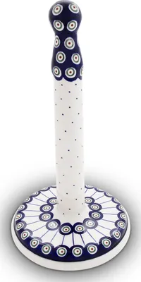 Produktbild von Original Bunzlauer Keramik Küchenrollenhalter Papierrollenhalter Rollenhalter Küchenpapierhalter Küchenrollenspender Ø 18 cm H 33 cm Design 8