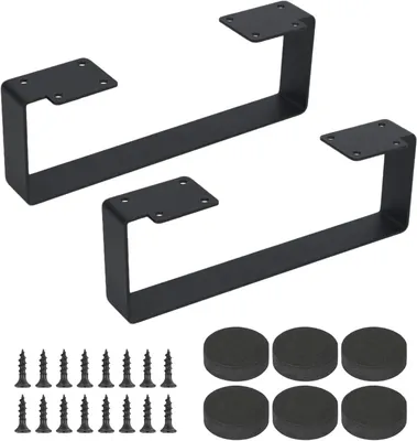 Produktbild von 2 Tischbeine aus Metall für Möbel, stabiler Tischfuß für Couchtische, Schränke und Sofas (29x10CM)